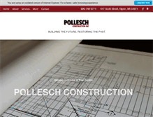 Tablet Screenshot of polleschconstruction.com